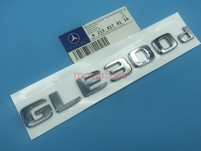 Chrome " GLE300d " Number Letters Rear Trunk Badge Emblem for Mercedes Benz GLE