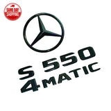 S550 4MATIC Rear Star Emblem Gloss Black Letter Badges For Mercedes W221 Sedan