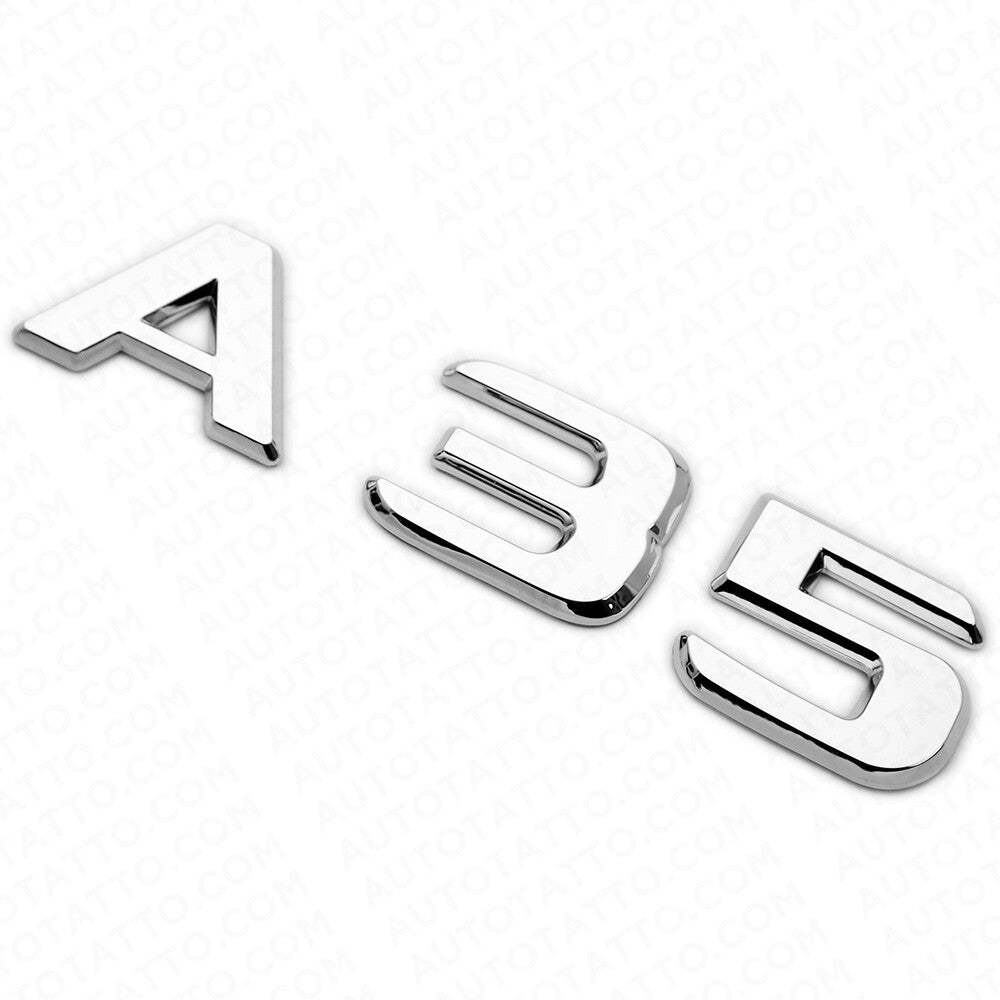 A35 AMG Letter Emblem 3D Trunk Logo Nameplate Badge Decorate Sport OEM Chrome