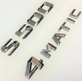 Chrome Silver s500 + 4 MATIC  Rear Trunk Emblem Badge Fit for Mercedes Benz S