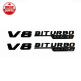 Gloss Black E63S AMG V8 BITURBO 4MATIC+Star Trunk Emblem Badge For W213 2016-23