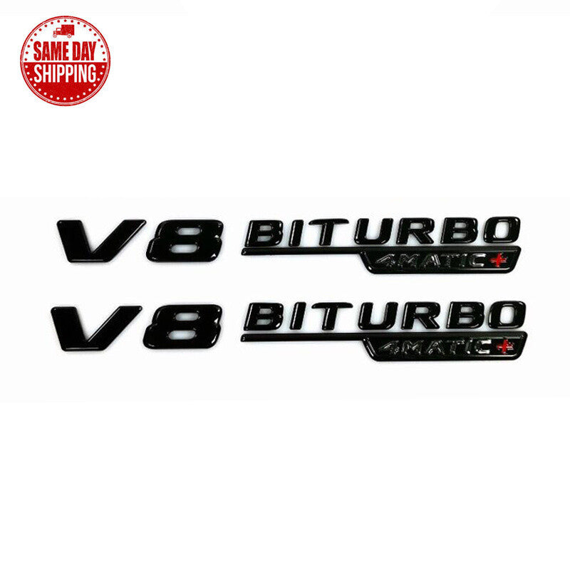 Gloss Black E63S AMG V8 BITURBO 4MATIC+Star Trunk Emblem Badge For W213 2016-23