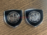 2pcs Black AFFALTERBACH Club 3D Logo FOR Mercedes Benz Car Body Emblem Badge