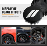 4pc Set 63mm White Slash Wheel Center Caps For Dodge Charger Challenger Durango