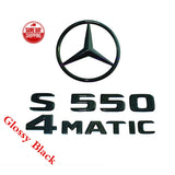 Gloss Black S550 4MATIC Rear Star Emblem Badge for Mercedes Benz W222 S550 SEDAN
