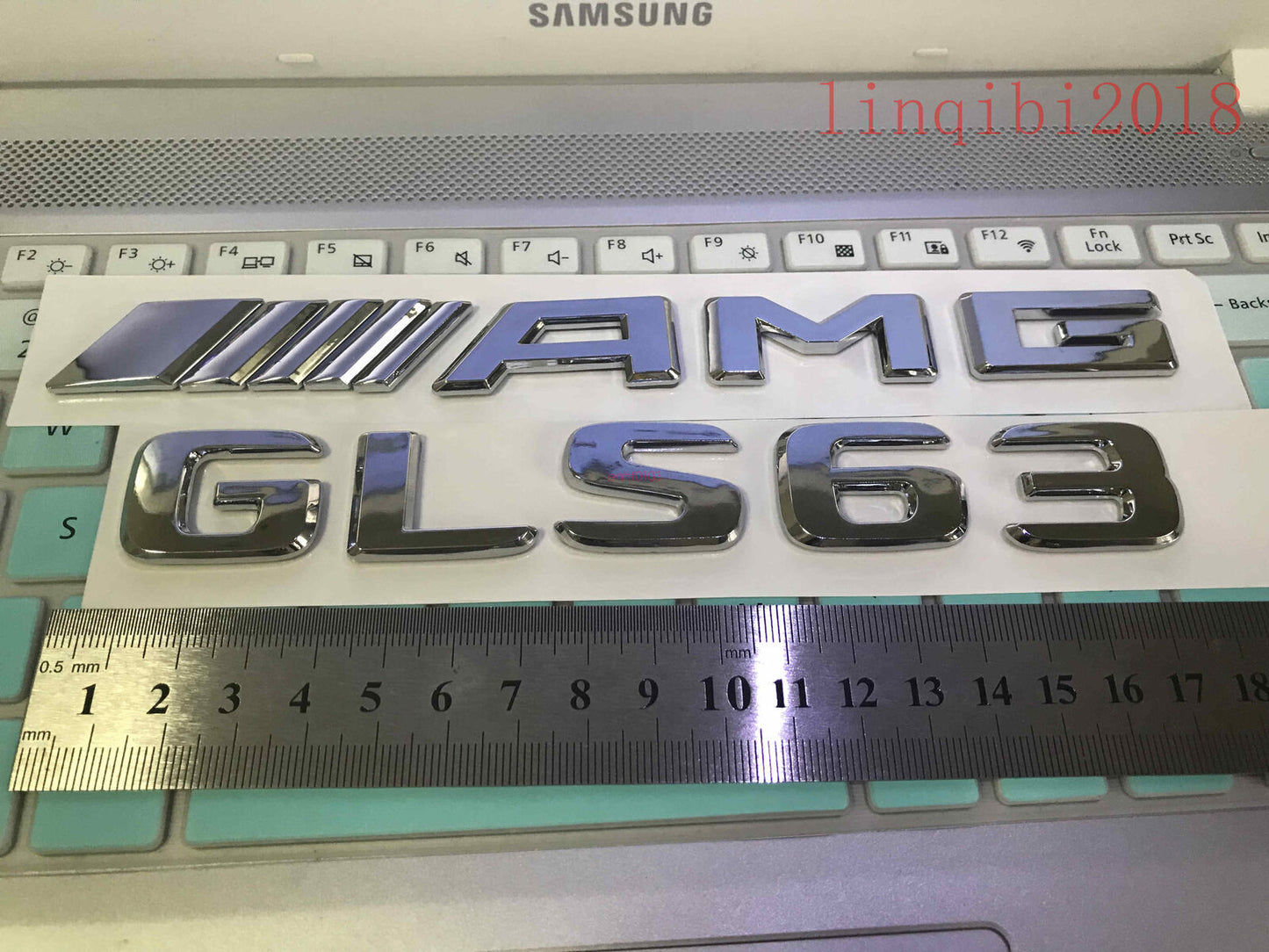 2018 " GLS63 + AMG" High quality Rear Trunk Emblem Decal Badge FOR Mercedes Benz