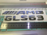 2018 " GLS63 + AMG" High quality Rear Trunk Emblem Decal Badge FOR Mercedes Benz