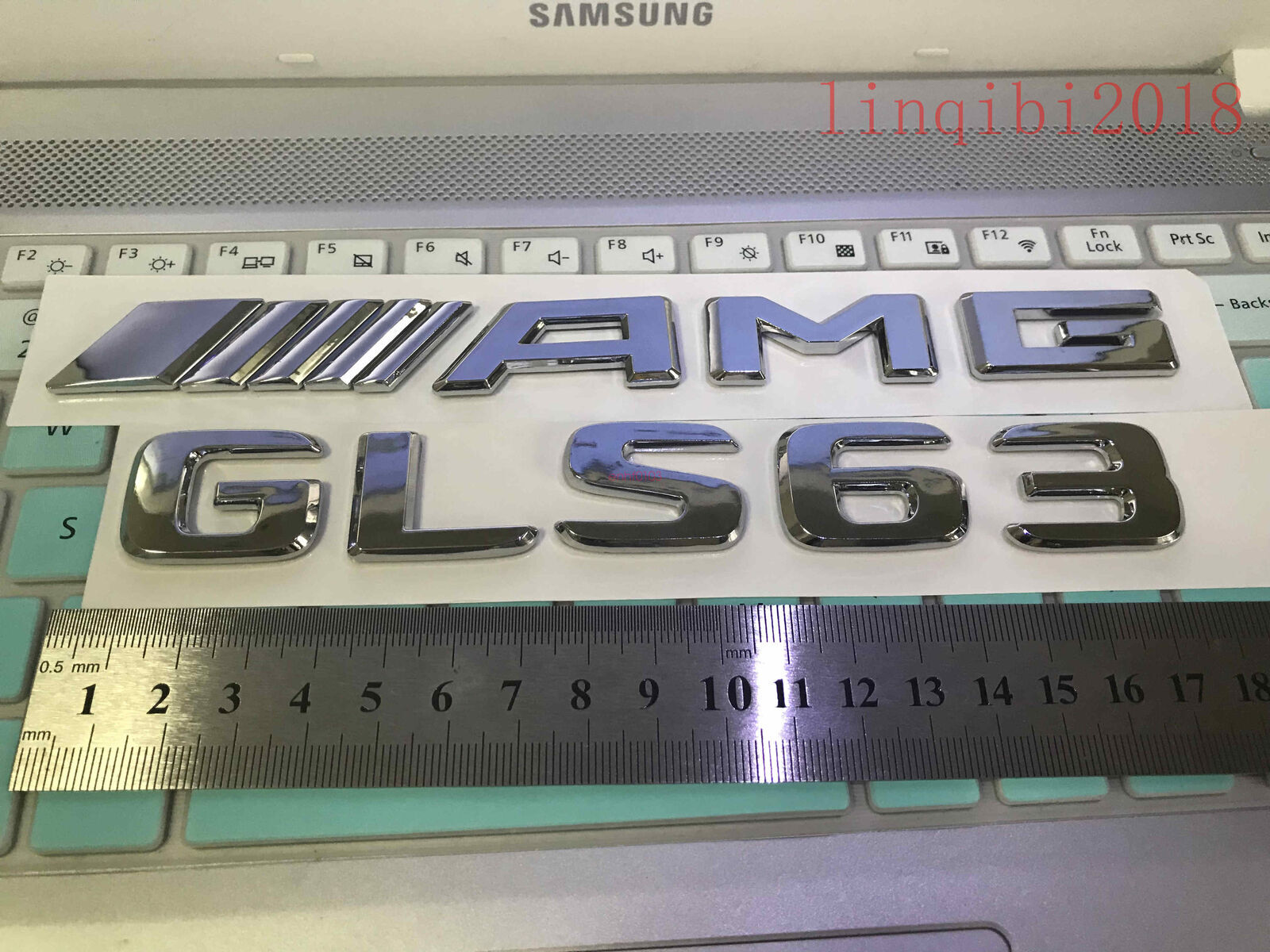 2018 " GLS63 + AMG" High quality Rear Trunk Emblem Decal Badge FOR Mercedes Benz