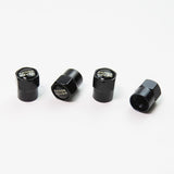 Compatible with Range Rover 4Pcs Tire Valve Stem Caps Anodized Aluminum - Black