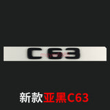 C63 AMG V8 BITURBO Trunk Emblem Badge Sticker for Mercedes Benz Matte black