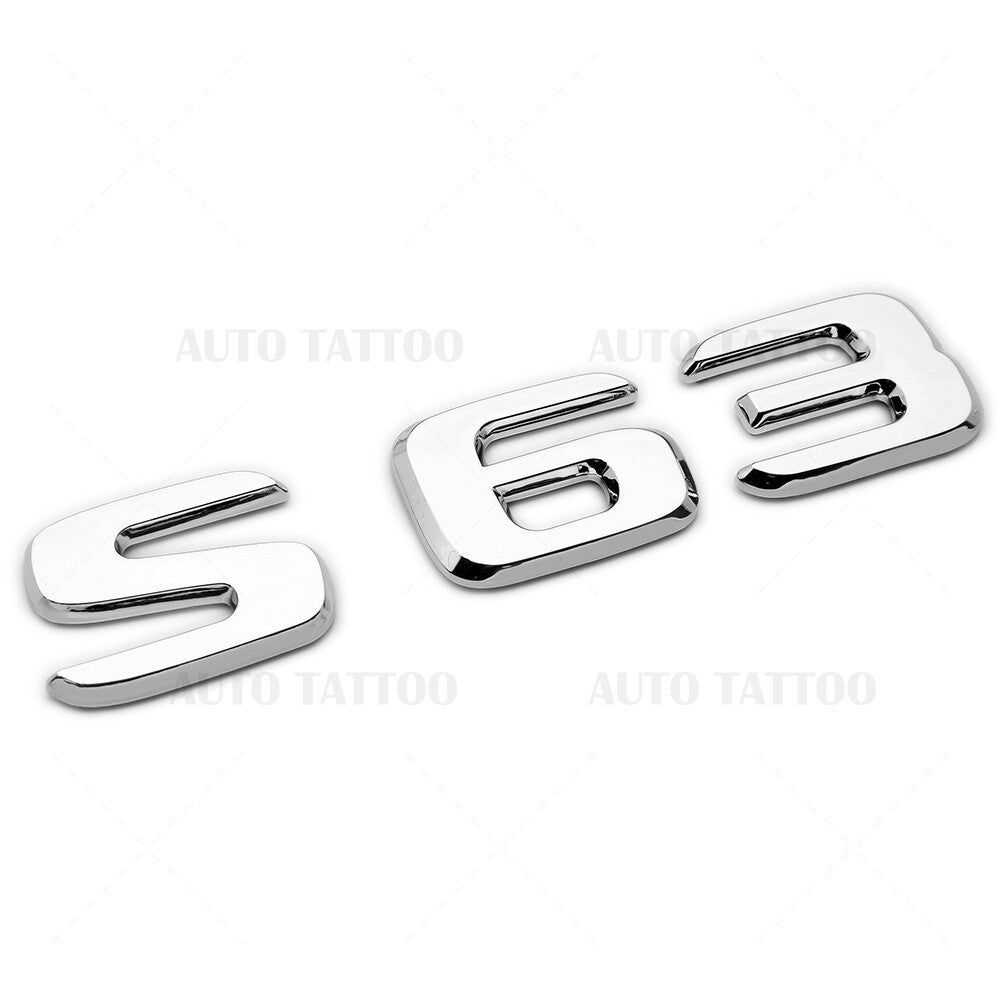 18-21 S 63 AMG Letter 3D Emblem Trunk Logo Nameplate Badge Decorate OEM Chrome
