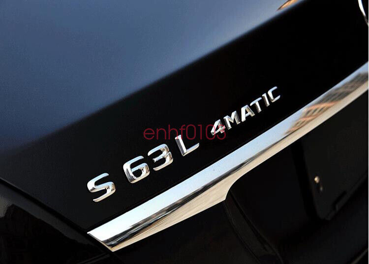"S65 + AMG + V12 BITURBO" Letters Trunk Embl Badge Sticker for Mercedes Benz