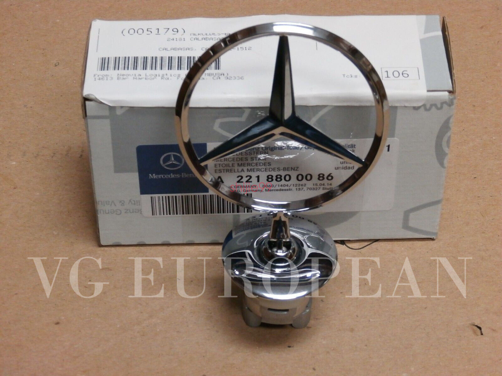 Mercedes-Benz S C E Class GENUINE Hood Star Chrome Emblem NEW !!!! OEM