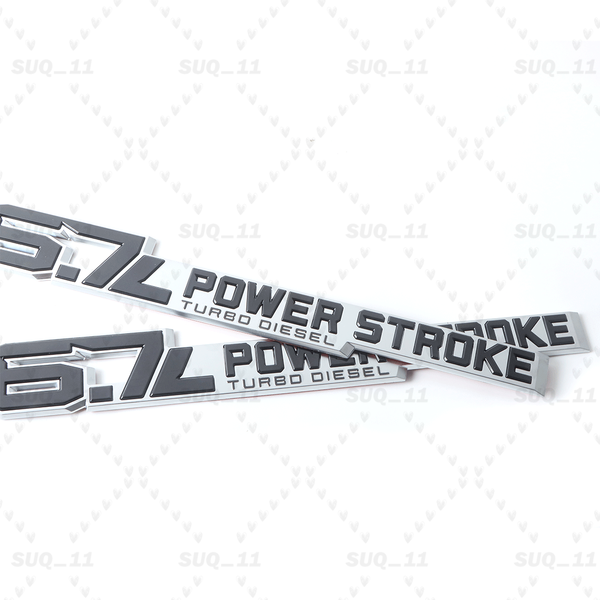 2x For 2023-2025 6.7L Door Emblem Chrome Black