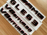 Black RED GLE63 AMG V8 BITURBO Emblem Badge Sticker Set For Mercedes GLE63