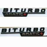 Matt Black BITURBO 4MATIC+ Emblems for Mercedes Benz C43 E43 GLC43 GLE43 AMG