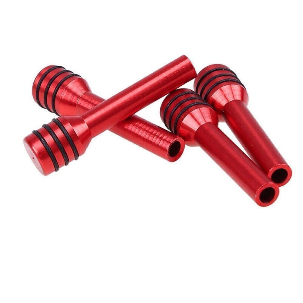 4pcs Red Car Interior Accessories Aluminum Door Lock Stick Knob Pull Pins Cover