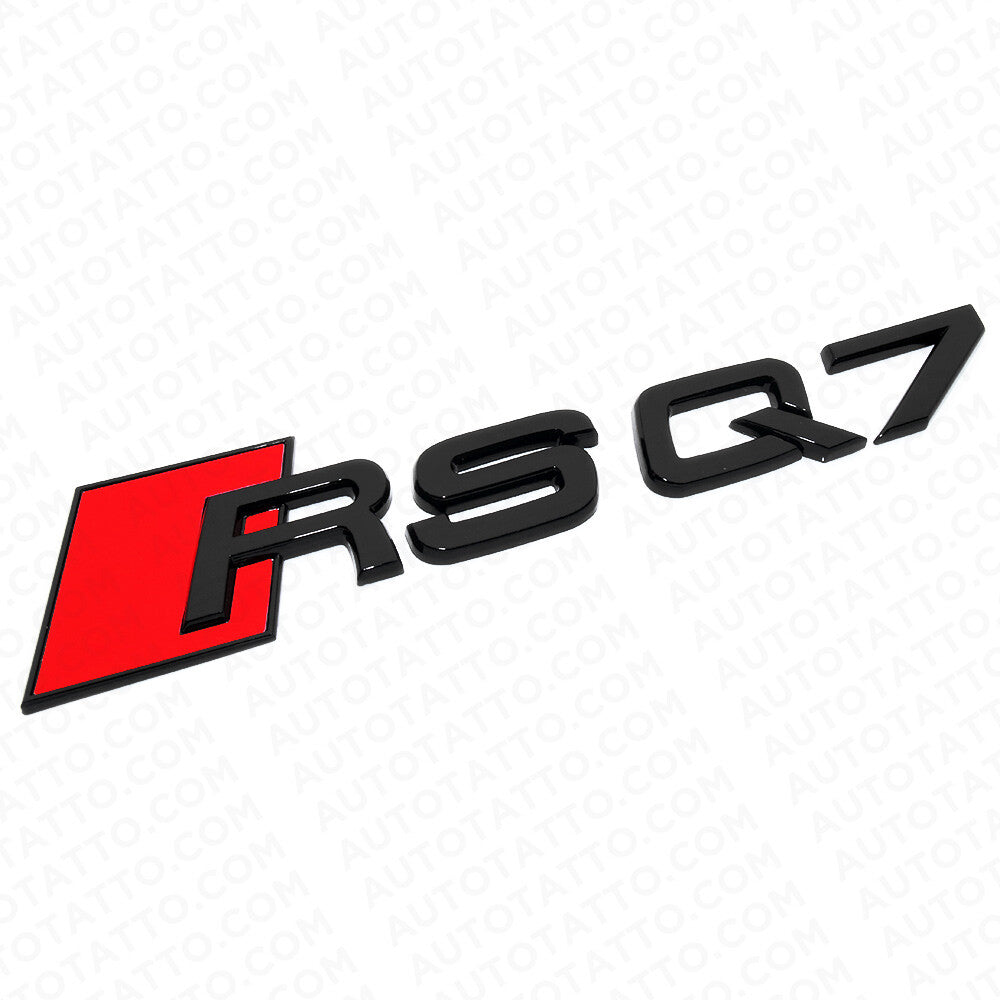 Audi RS Q7 Gloss Black Rear Letter Liftgate Nameplate Trunk Emblem Badge  Sport