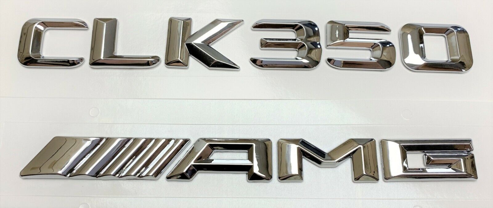 #1 CHROME CLK350 +AMG REPLACEMENT FOR MERCEDES REAR TRUNK EMBLEM BADGE DECAL LID