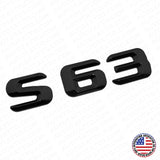 14-17 S 63 AMG Letter 3D Emblem Trunk Logo Nameplate Badge Decorate Gloss Black