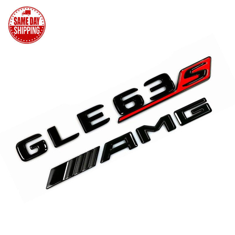Gloss Black Red GLE63S AMG Biturbo 4matic+ emblem badge For GLE C167 V167 Series