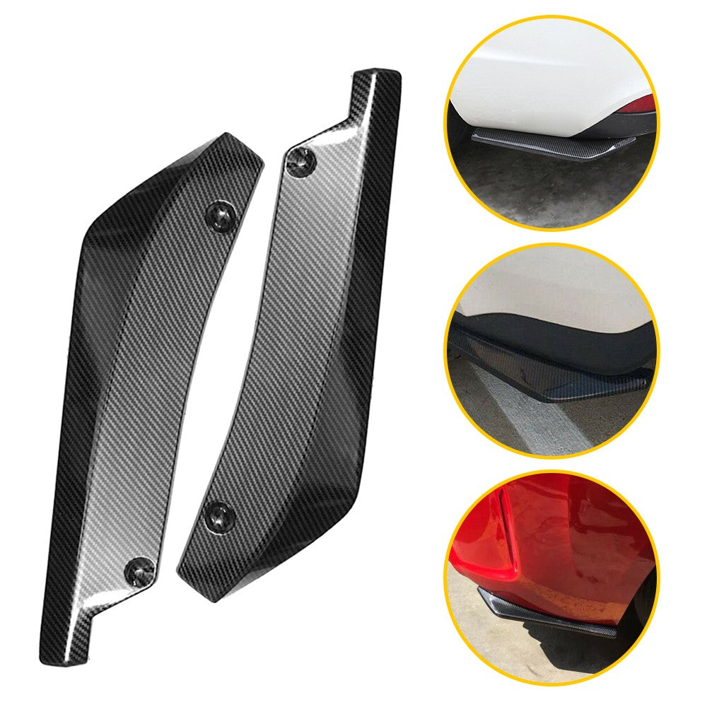 2Pcs Polished Car Rear Bumper Lip Diffuser Splitter Canard Protector Accessories