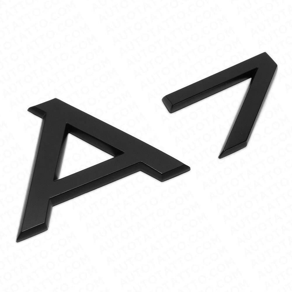 Audi A7 Matte Black Rear Letter Tail Nameplate Trunk Emblem Badge Sport Sline