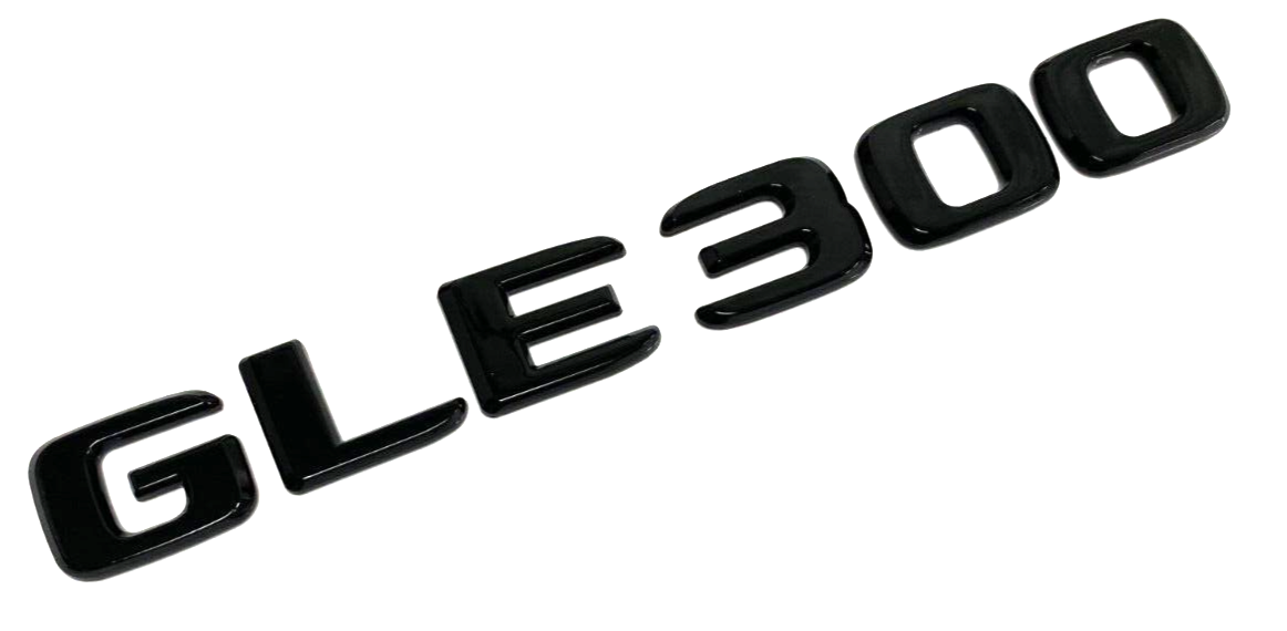 GLOSS BLACK GLE300 FOR MERCEDES REAR TRUNK EMBLEM BADGE NAMEPLATE DECAL NUMBERS