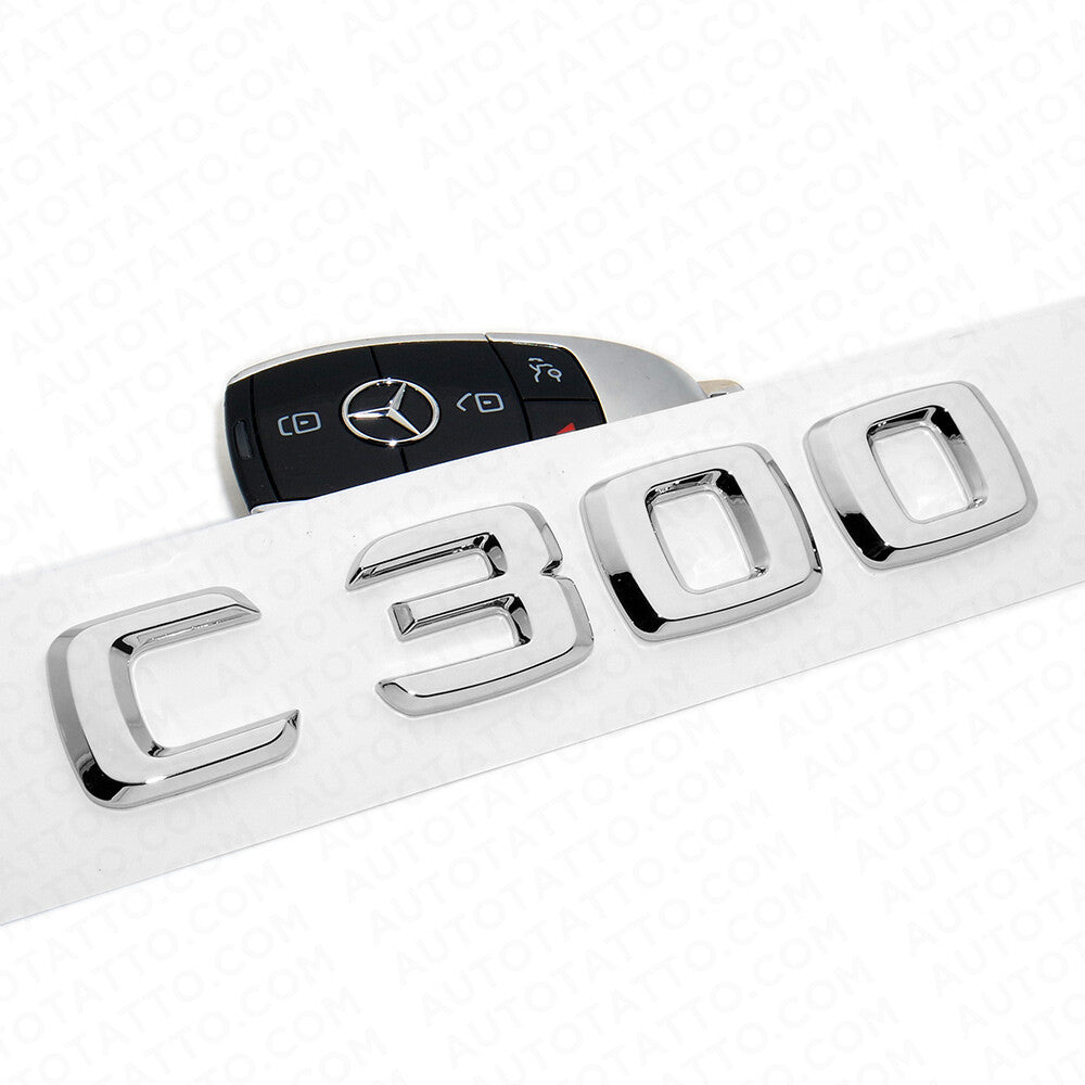 08-14 C 300 Emblem Trunk Lid Letter Logo Nameplate Badge Decoration AMG Chrome