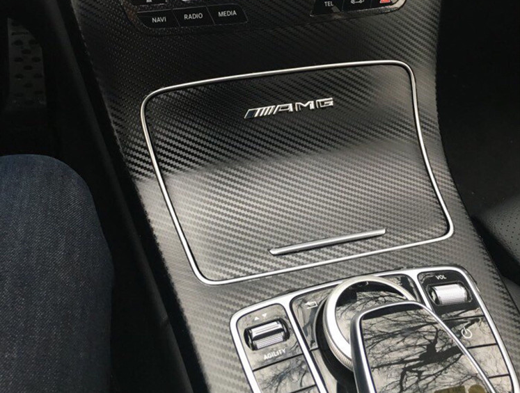 Chrome AMG Interior Dash Control Decal Badge For Mercedes- GLC220 GLC250 GLC43