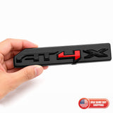 Front Grille Emblem 3D Badge Nameplate Fit 2024-2025 AT4X GMC Sierra Glossy Red