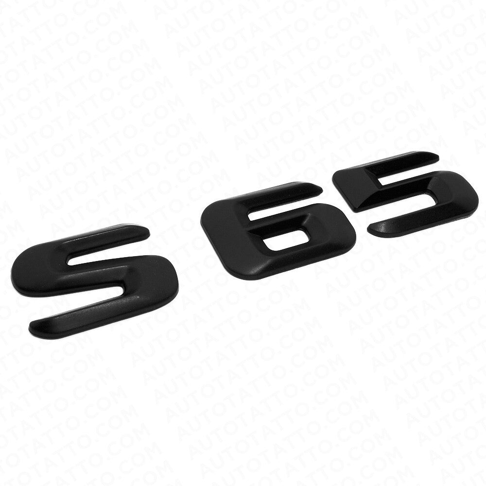14-17 S 65 AMG Letter 3D Emblem Trunk Logo Nameplate Badge Decorate Matte Black