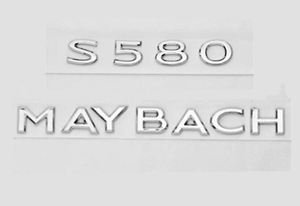 Chrome 3D S580 Maybach Number Trunk Letters Badge Emblems Sticker For Benz