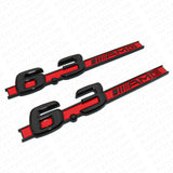2x Black Red OEM ABS 6.3 AMG Emblem Fender Logo Badge Nameplate Decoration Sport