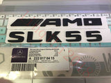 Matt black " SLK55 + AMG " Letters Trunk Emblem Badge Sticker for Mercedes Benz