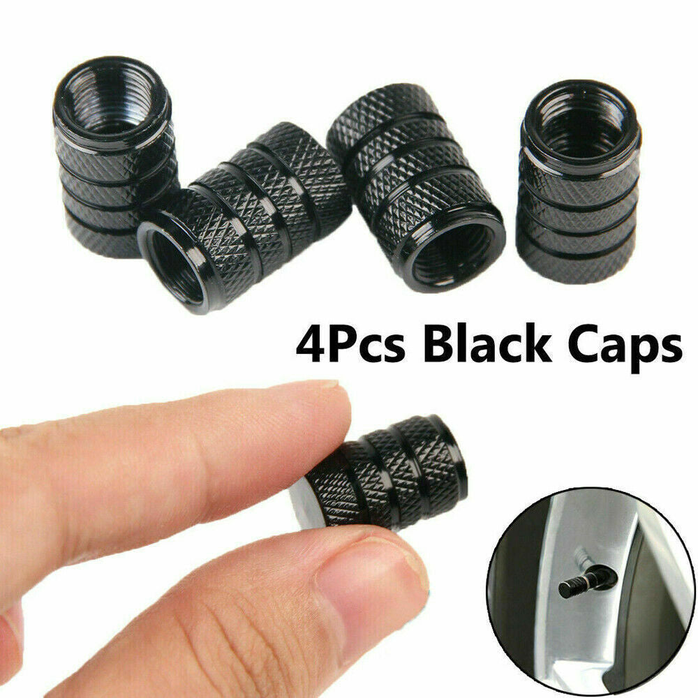 4x Aluminium Car Wheel Tyre Valve Stem Air Dust Cover Screw Caps Car Accessories