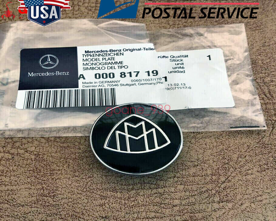Black Sliver OEM Front Hood Ornament Grille Badge W222 S Class Mercedes Maybach