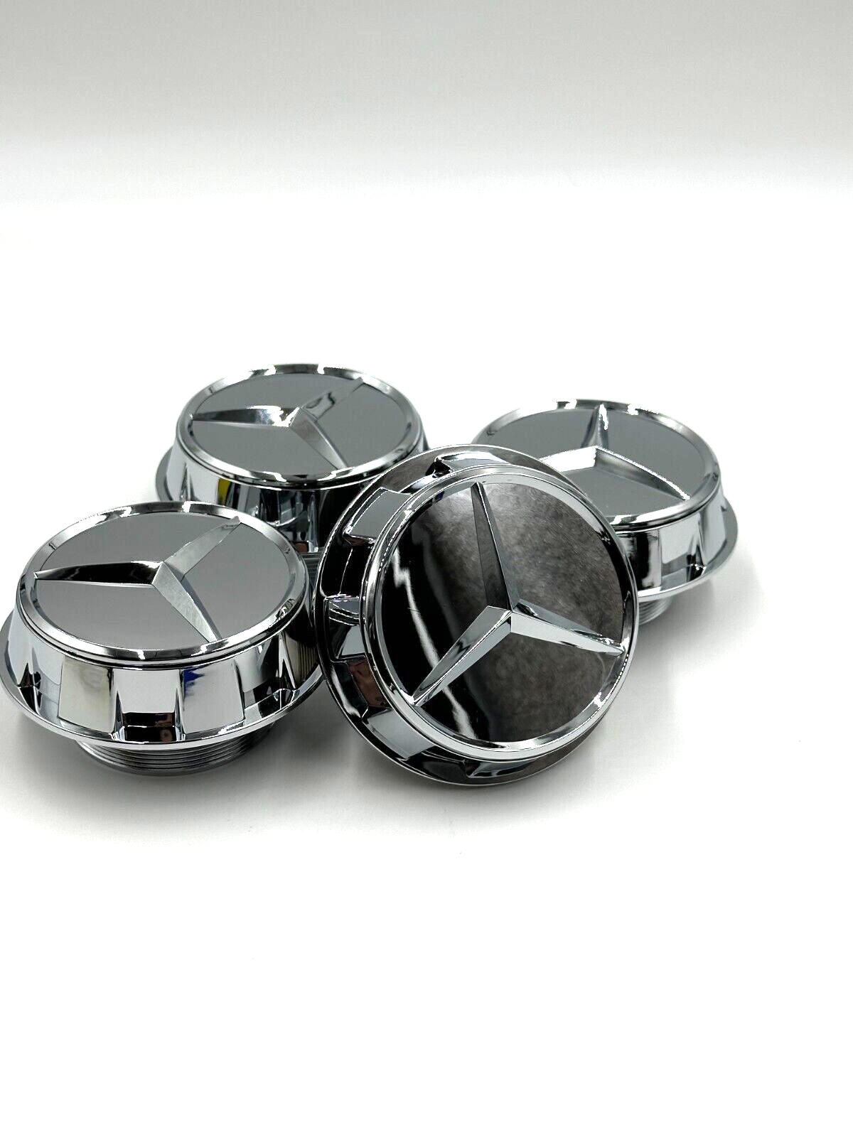 4pcs Mercedes Benz Maybach C63s E63s CLS63s AMG Chrome Center Caps Screw On 60mm