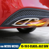 For A C E Class GLC CLA GLS GLE AMG Style Quad Exhaust Tips Tailpipe Cover Trim