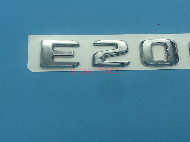 Chrome " E200d " Number Letters Rear Trunk Badge Emblem for Mercedes Benz E200d