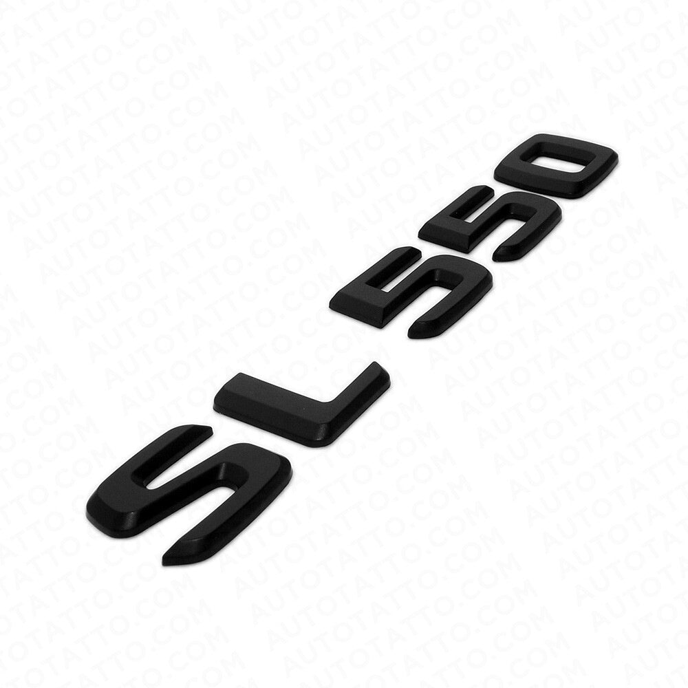 01-14 SL 550 AMG Letter Emblem Trunk Logo Nameplate Badge Decorate Sport Black