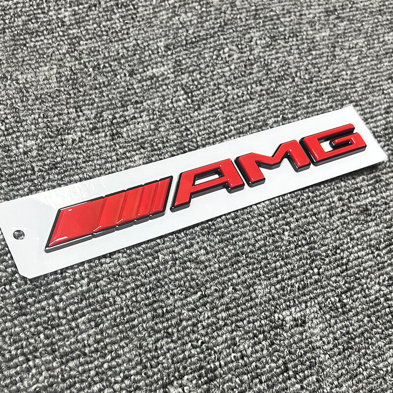 Black Red AMG Number Letters Rear Trunk Badge Emblem for Mercedes Benz