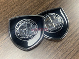 2pcs Black AFFALTERBACH Club 3D Logo FOR Mercedes Benz Car Body Emblem Badge