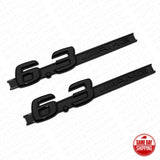2x Gloss Black For MB ABS 6.3 AMG Turbo Emblem Fender Badge Nameplate Sport