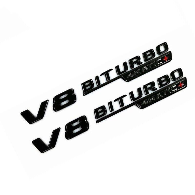 E63S V8 BITURBO 4MATIC+ Rear Star Emblem Gloss Black Badge Set For Mercedes W213