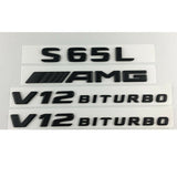 matte Black CLA45 AMG TURBO 4MATIC Trunk Emblems Badges for Mercedes C117 X117