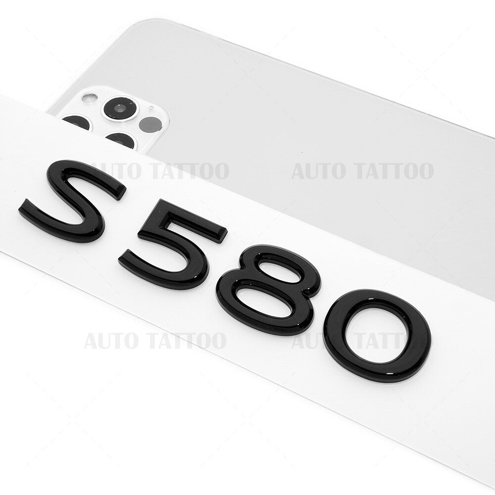 Mercedes-Maybach S 580 AMG Letter Emblem Trunk Logo Nameplate Badge Gloss Black