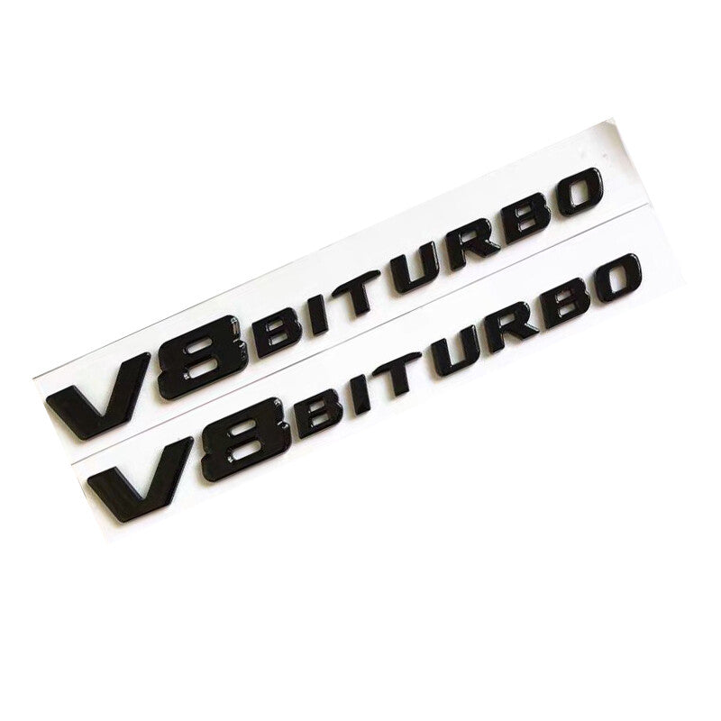 3X NEW G550 V8 Biturbo Gloss Black Badge Emblem For Mercedes-Benz AMG G550 W463