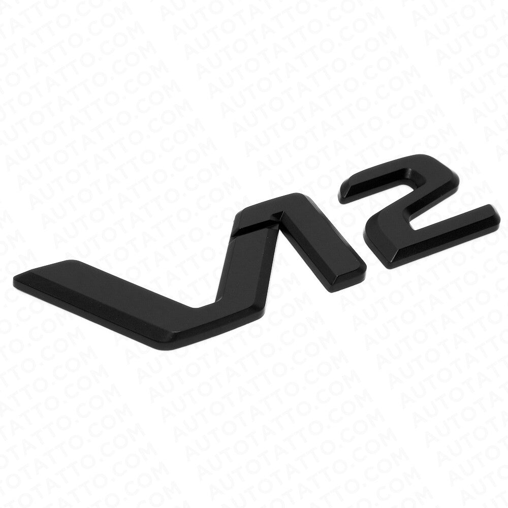 V12 AMG Side Quarter Fender Marker Nameplate Emblem Badge Matte Black Sport