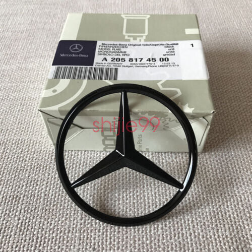 Luggage Lid Star Logo Trunk Rear Emblem W164 Modified ML GL AMG - Gloss Black